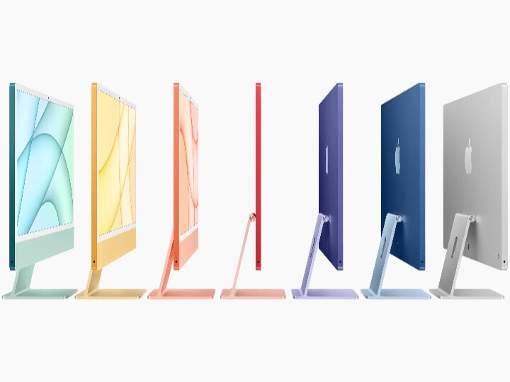 現役24吋iMac是2021年4月推出，改用全新設計並有一系列新色。