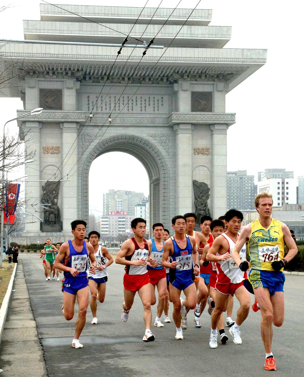 包括香港跑手在內,今年約有200左右的海外跑手參加平壤國際馬拉松。維基網站 包括香港跑手在內,今年約有200左右的海外跑手參加平壤國際馬拉松。維基網站