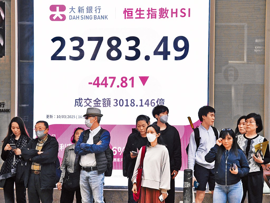恒指昨日收市跌447點,報23783點。