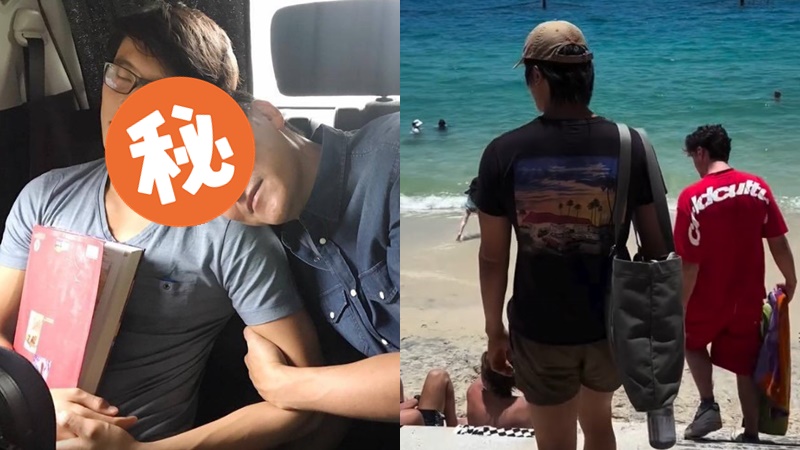 TVB硬漢視帝兒子聖誕惹「斷背疑雲」？沙灘狂摸赤裸男友人神情曖昧  演員女友曾疑似露點