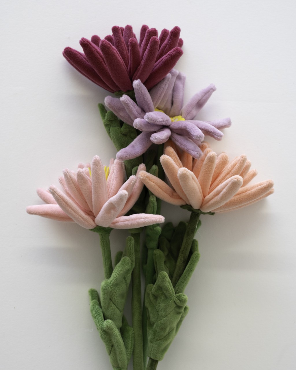 毛絨花作品：菊花。