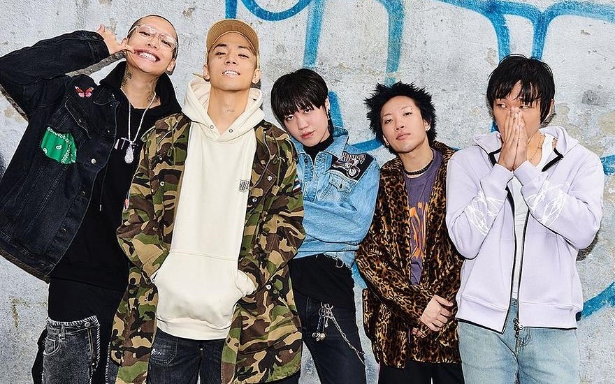 MKIT RAIN涉事5位藝人，左起：Loopy、Young West、Bloo、Nafla、Owen。