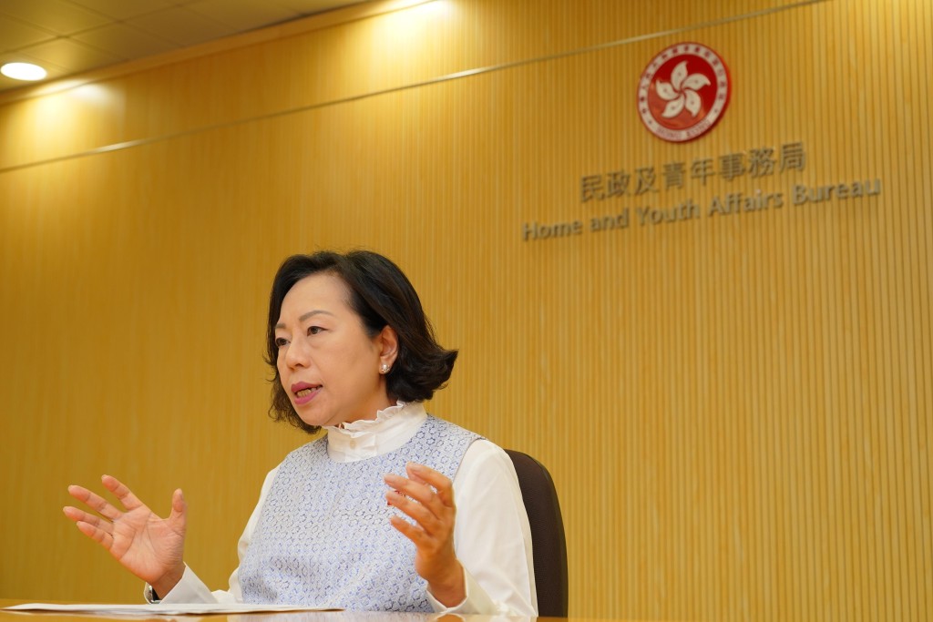 麥美娟表示,已建設完善地區治理制度,下階段將總結3年經驗,利用好制度優勢,提升治理效能。葉偉豪攝 麥美娟表示,已建設完善地區治理制度,下階段將總結3年經驗,利用好制度優勢,提升治理效能。葉偉豪攝