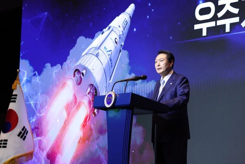 南韓總統尹錫悅昨日公布未來太空經濟路線圖。