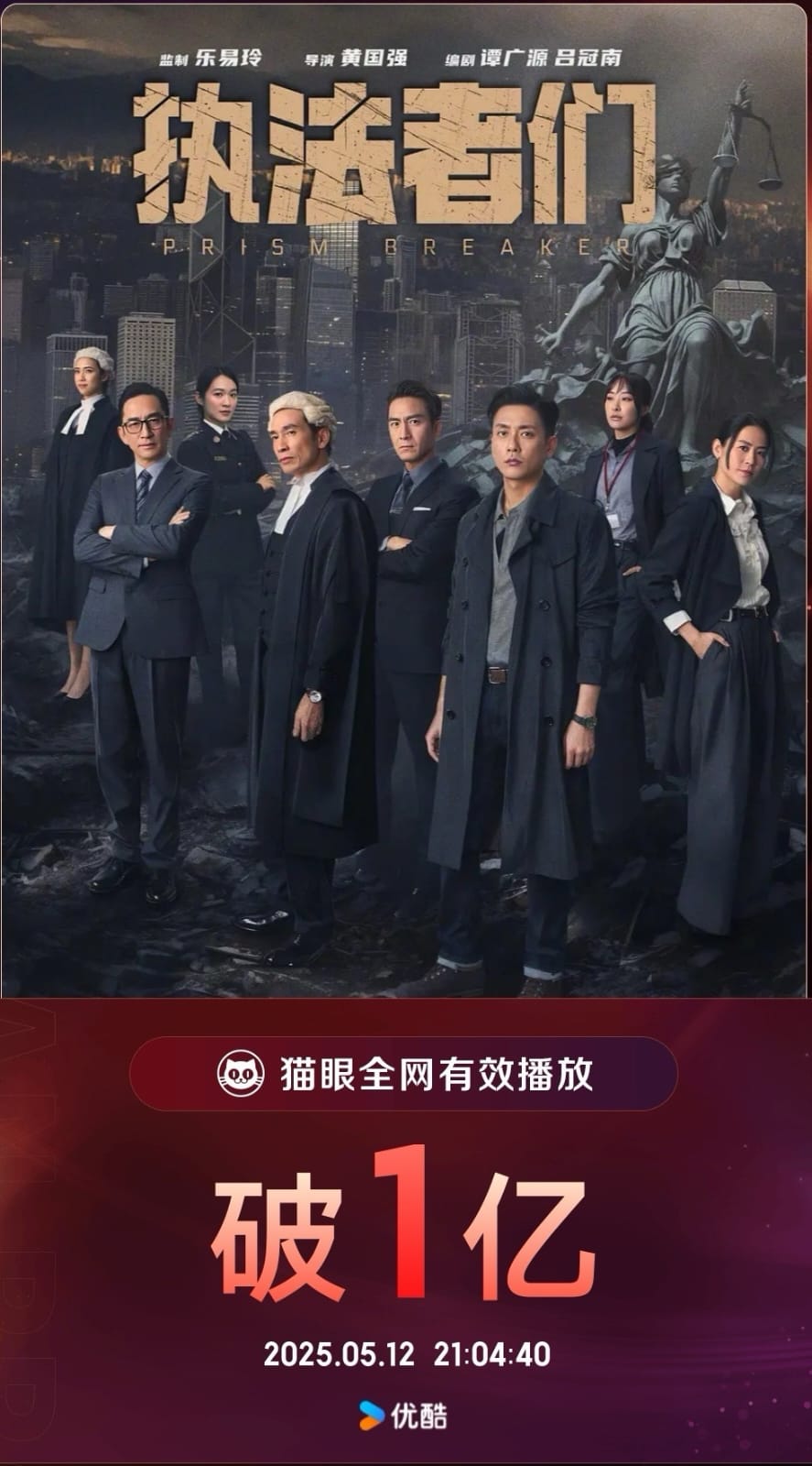 《執法者們》熱度高企,6天播放量突破一億。 《執法者們》熱度高企,6天播放量突破一億。