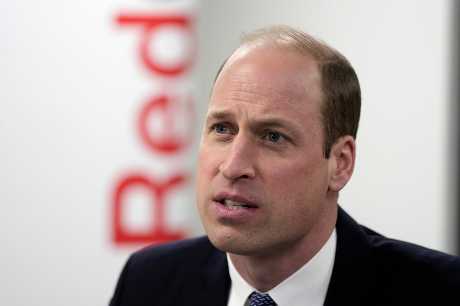 威廉王子周二到访英国红十字会总部。美联社