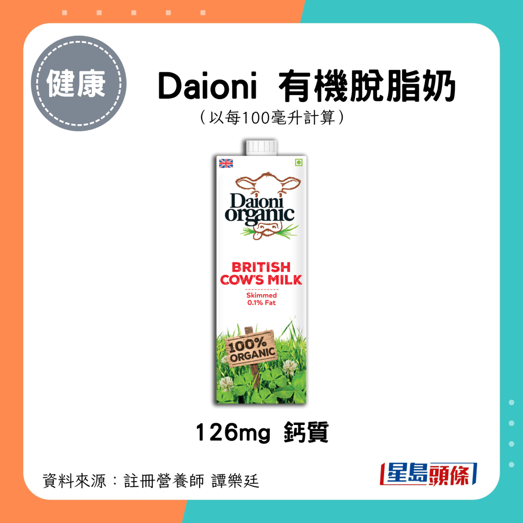 Daioni 有機脫脂奶 126mg 鈣質