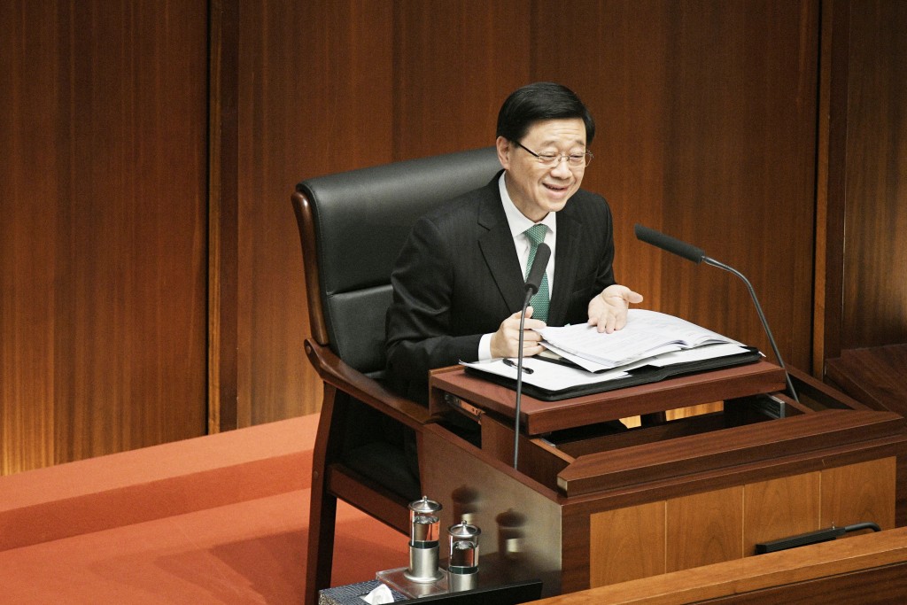 行政长官李家超上月发表《施政报告》。资料图片