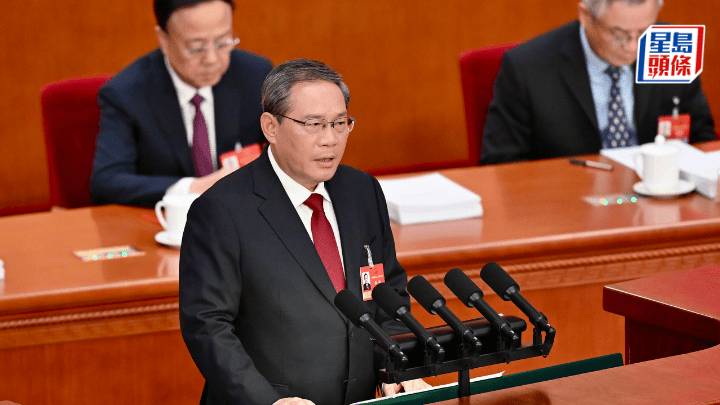 國務院總理李強，在第十四屆全國人民代表大會第四次大會上，作出政府工作報告。劉駿軒攝 