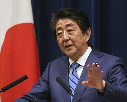日本首相安倍晉三再次重申希望東京奧運會能按計劃舉辦。AP