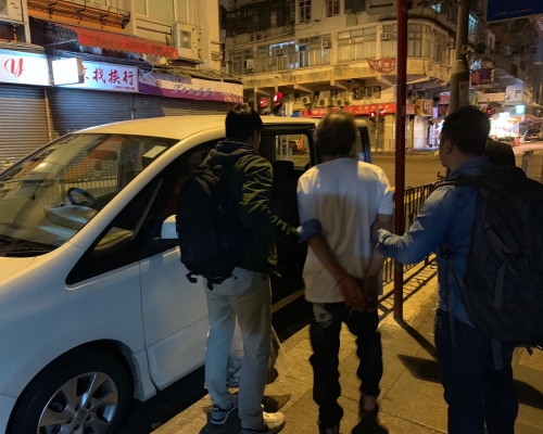 行動中被捕人士。警方圖片