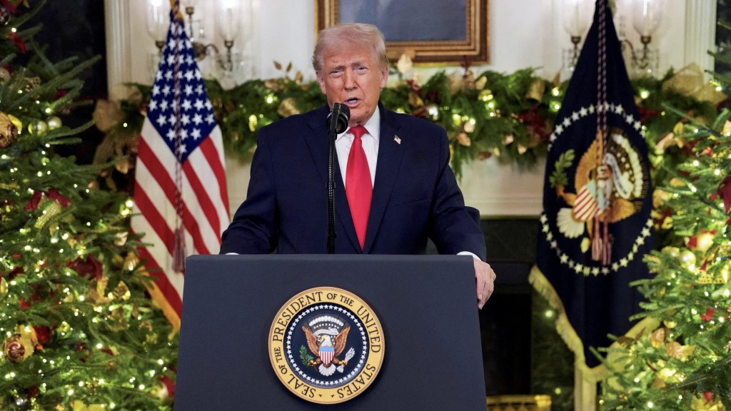 特朗普罕有發表年末演說。 路透社