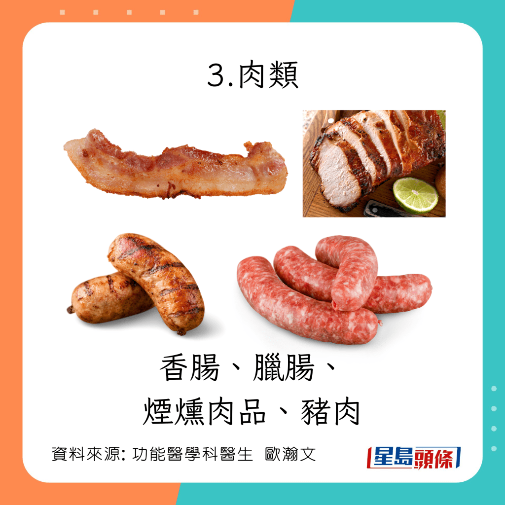 香腸、臘腸、煙燻肉品、豬肉