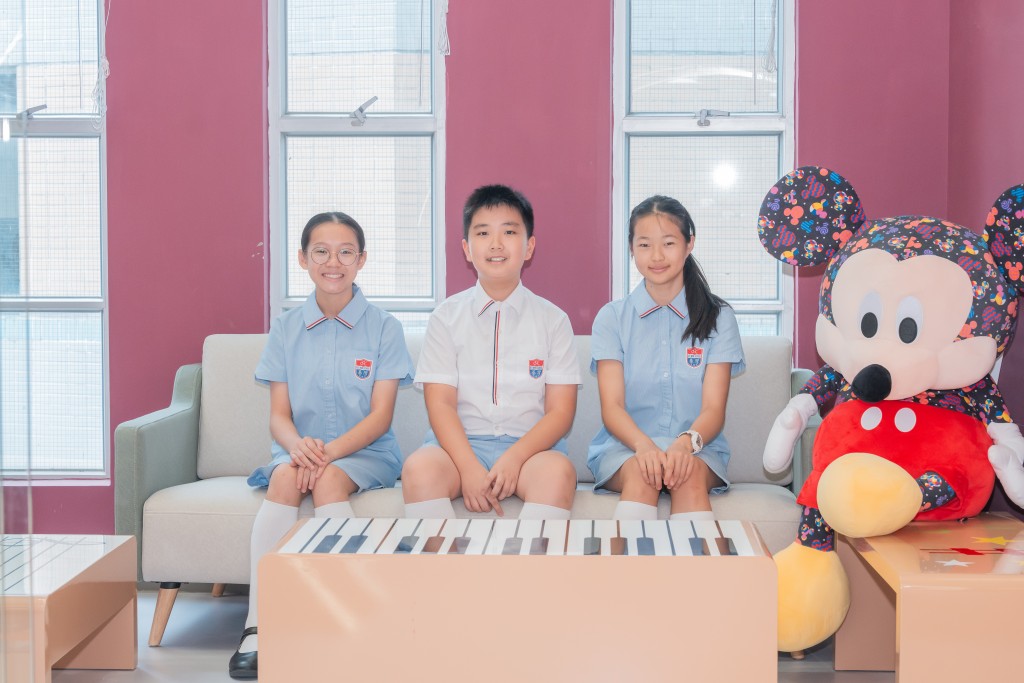 中華基督教會基灣小學（愛蝶灣）3尖子學習心得（左至右：譚晞藍、林柏霖、劉雨熙）（圖片來源：《親子王》）