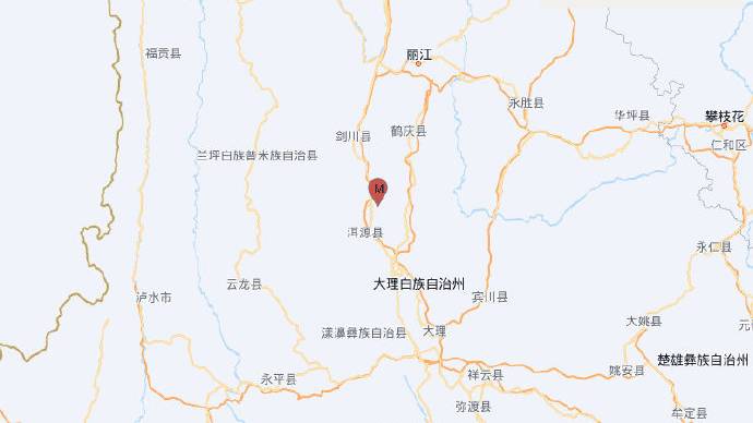 雲南大理發生5級地震。