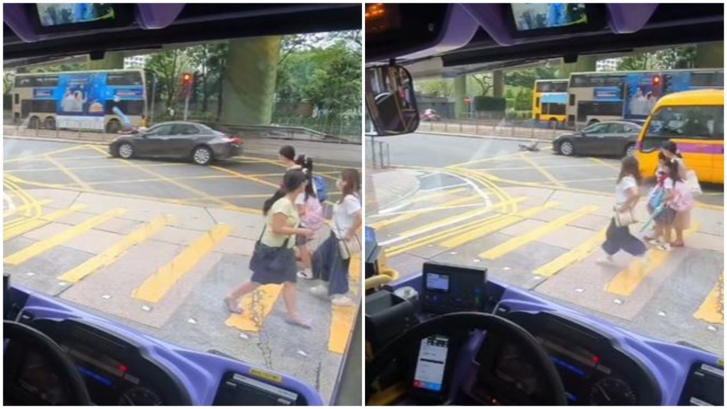 男子遭駛至私家車撞飛上車頭再墮地。轉載fb車cam L（香港群組）