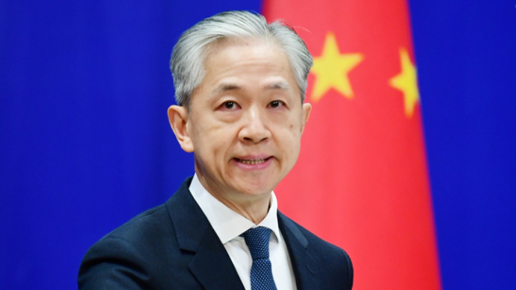外交部發言人汪文斌指,中央支持特區政府和司法機關依法履職。資料圖片