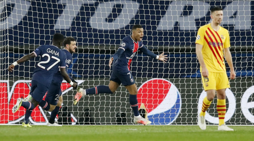 2020至21球季，巴黎聖日耳門復仇成功，淘汰巴塞隆拿。Reuters