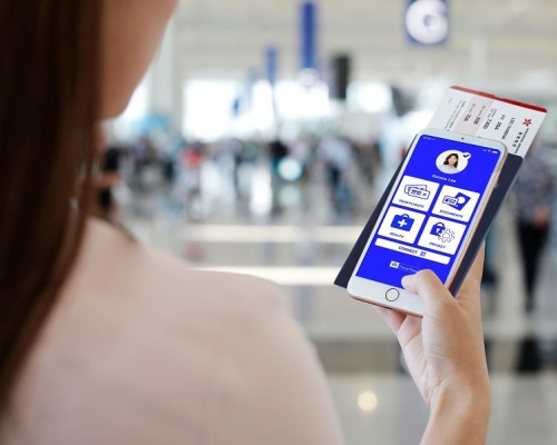 香港航空將試用電子健康護照。港航圖片