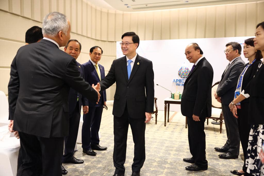 2022年APEC，香港與越南領導層舉行雙邊會談。李家超fb圖片