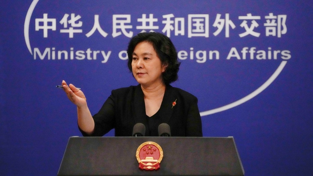 華春瑩直斥美國是賊喊捉賊。AP圖片