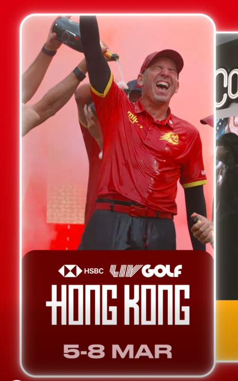 3月5日至8日舉辦「LIV Golf香港站 」。影片擷圖