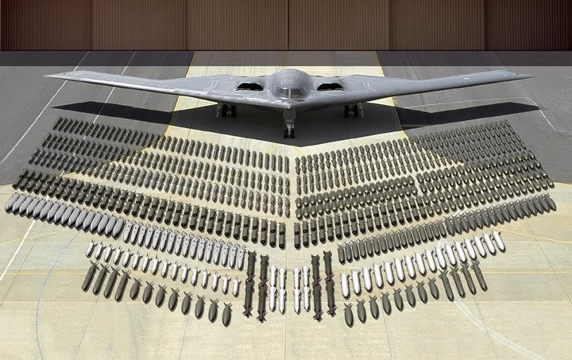 目前全球唯一服役的美軍B-2隱形戰略轟炸機。