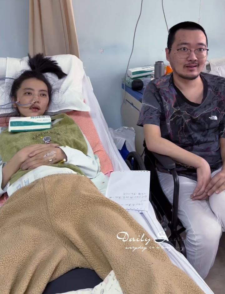 因齐患罕见的脑干脑炎，李先生夫妻变成瘫痪，李太更小产。抖音