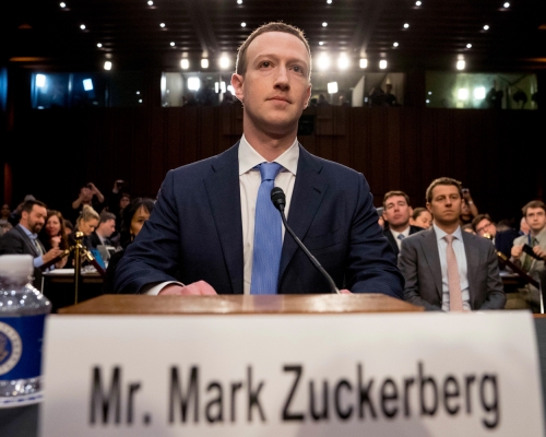 facebook創辦人朱克伯格。AP圖片