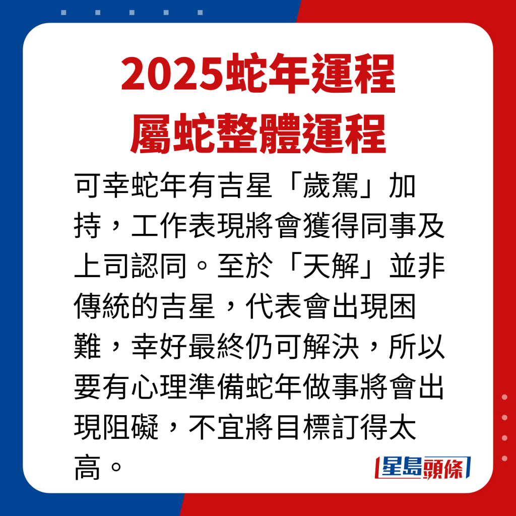 屬蛇藝人2025年蛇年運程。