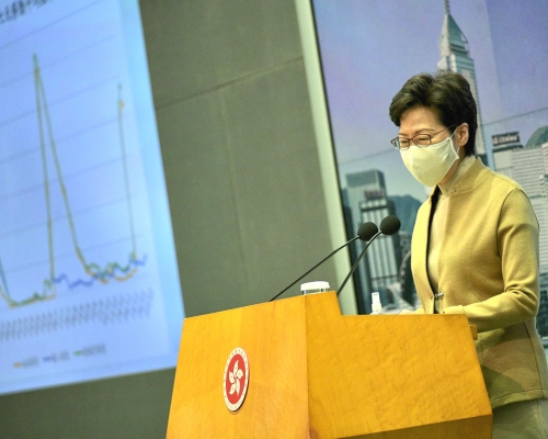 林鄭月娥指政府建屋數字無水份。資料圖片