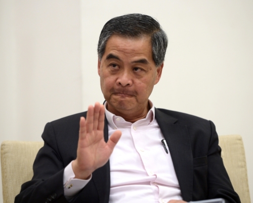 梁振英指《逃犯條例》修訂重創香港在國外聲譽。資料圖片
