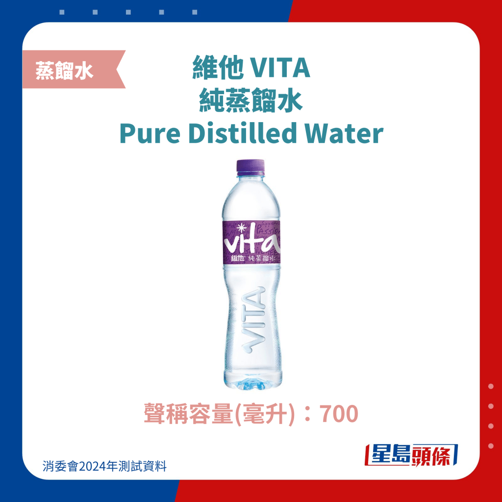 维他 VITA 纯蒸馏水 Pure Distilled Water