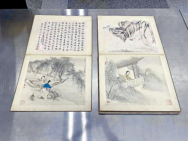 兩件被海關查檢為禁止出境文物。