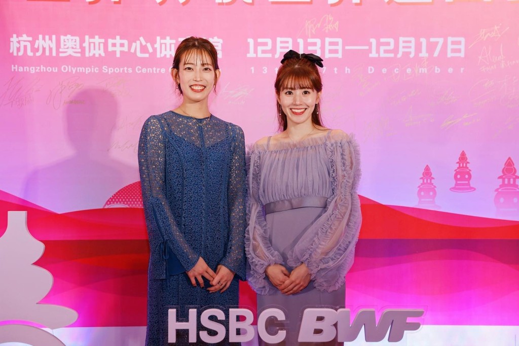 志田千陽（右）和松山奈未2021年於世界羽聯世界巡迴賽總決賽獲亞軍。