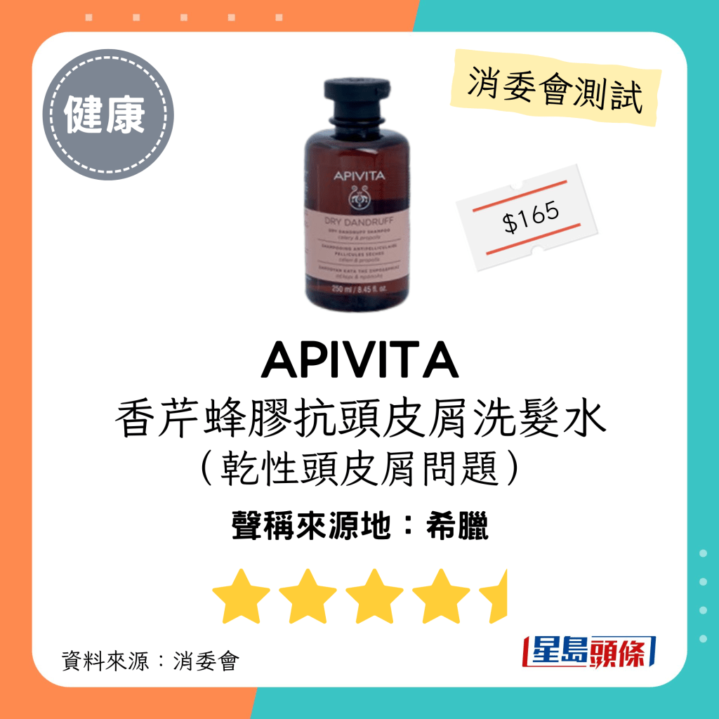 APIVITA 香芹蜂胶抗头皮屑洗发水