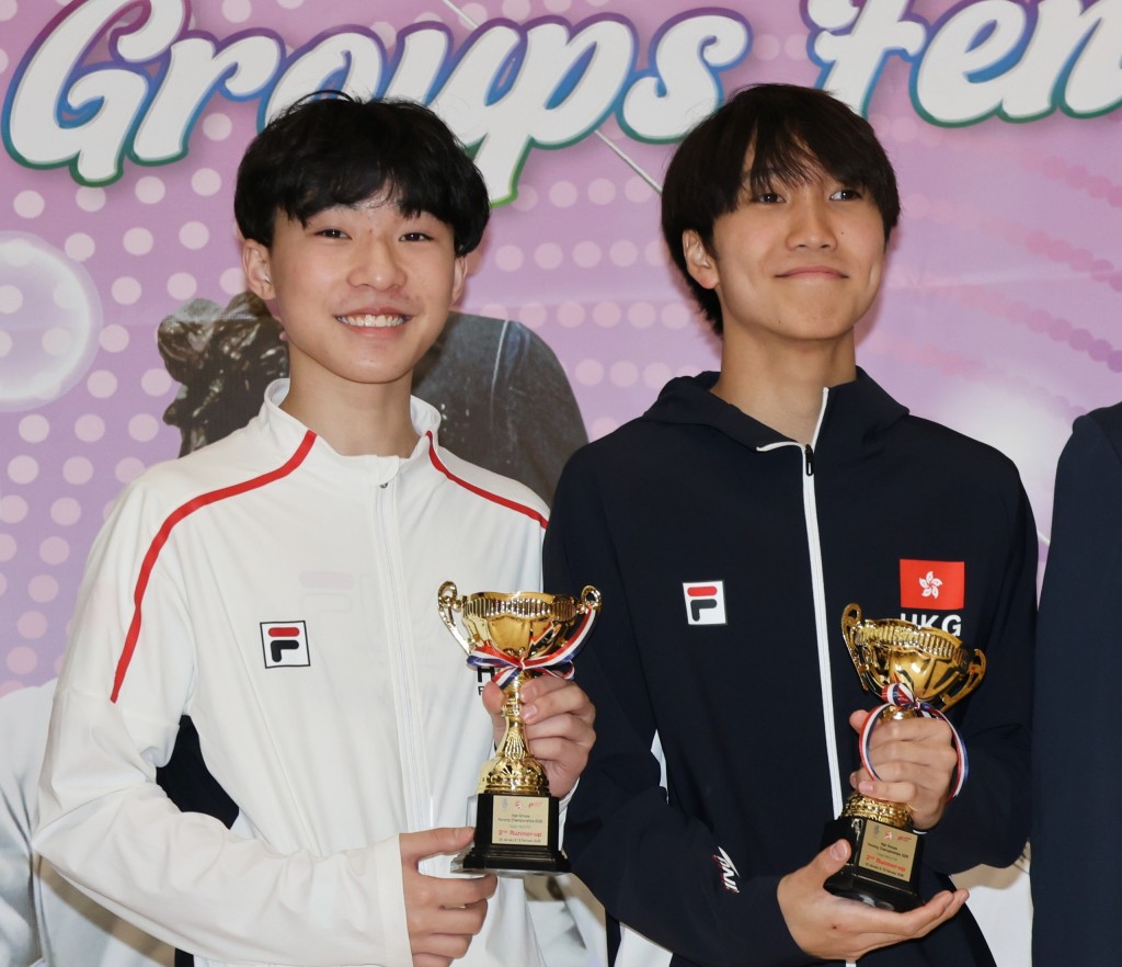 在分齡賽同獲季軍的何承謙（左）及王哲（右）將在亞少合作團體賽。徐嘉華攝