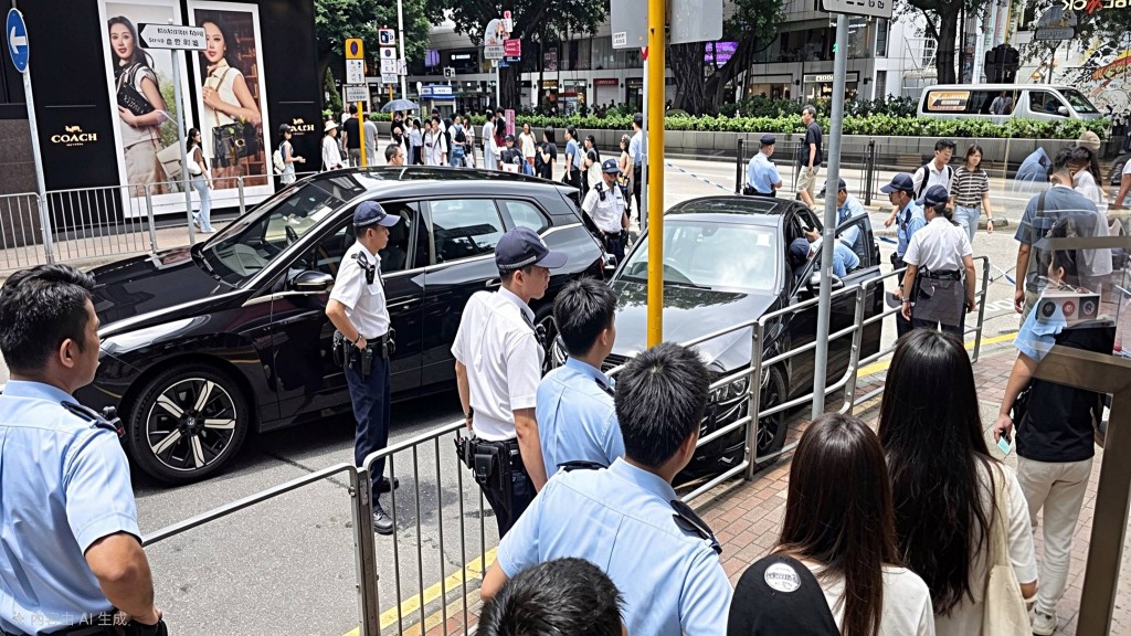 警方在場調查。fb：車cam L（香港群組）