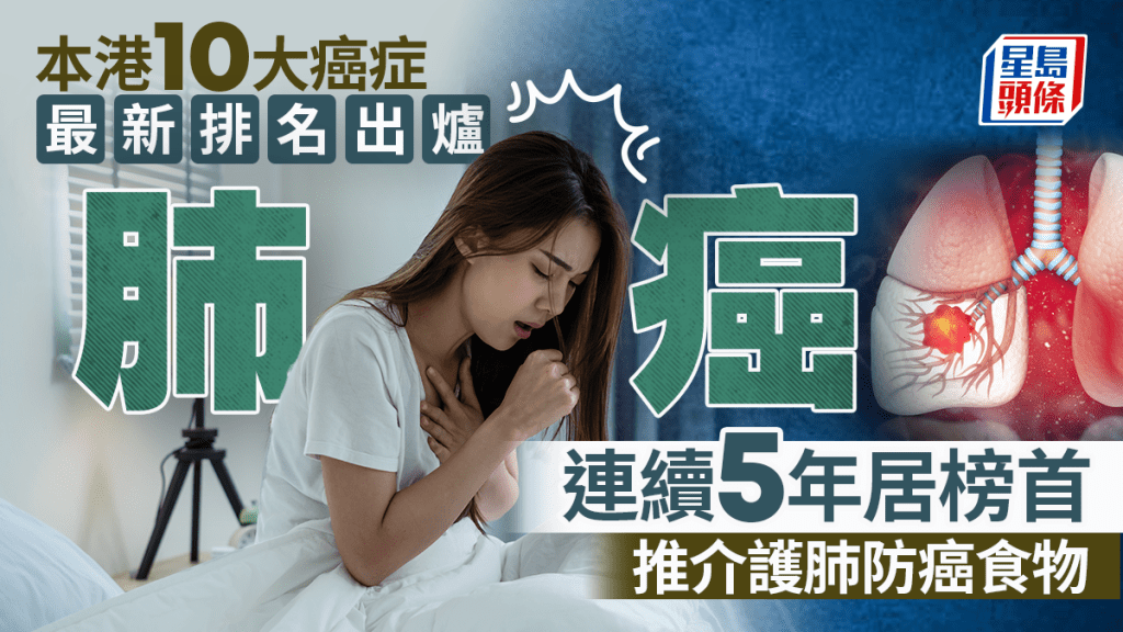 本港10大癌症最新排名出爐 肺癌連續5年排首位 哪種癌症最致命?|附護肺防癌食物