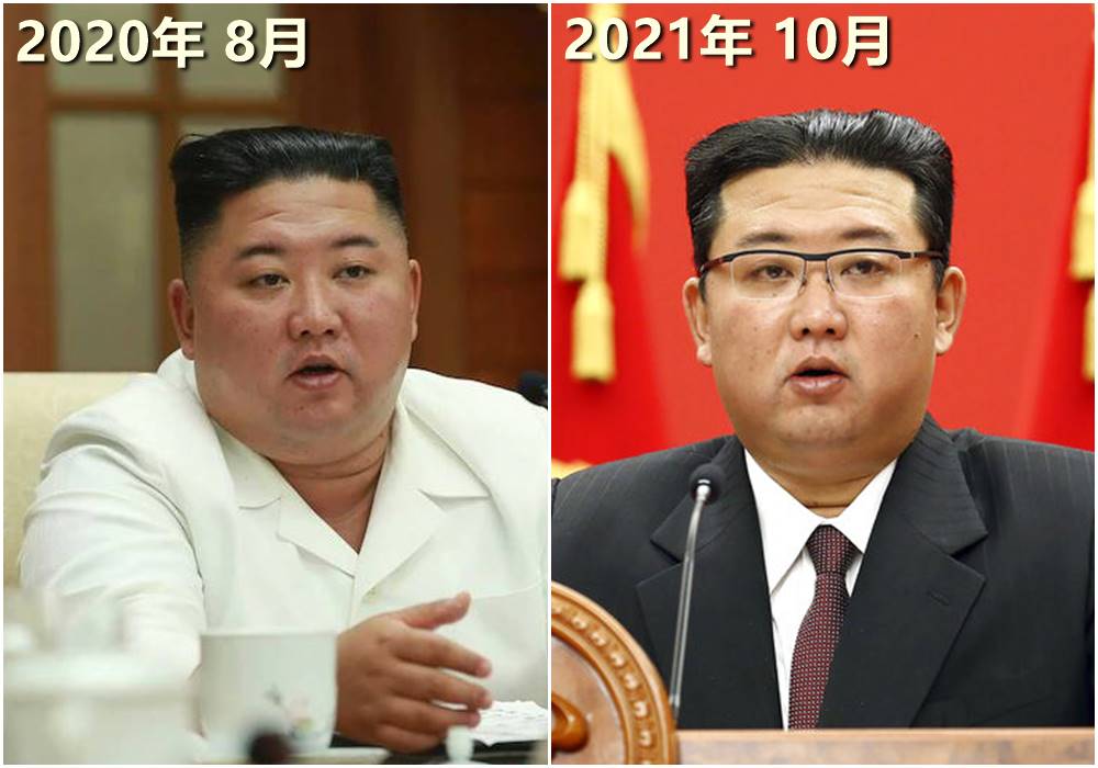 金正恩明顯比一年前瘦了許多。