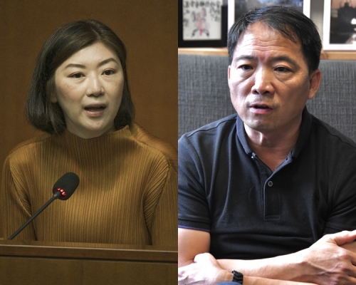 容海恩(右)；胡志伟(左)。资料图片