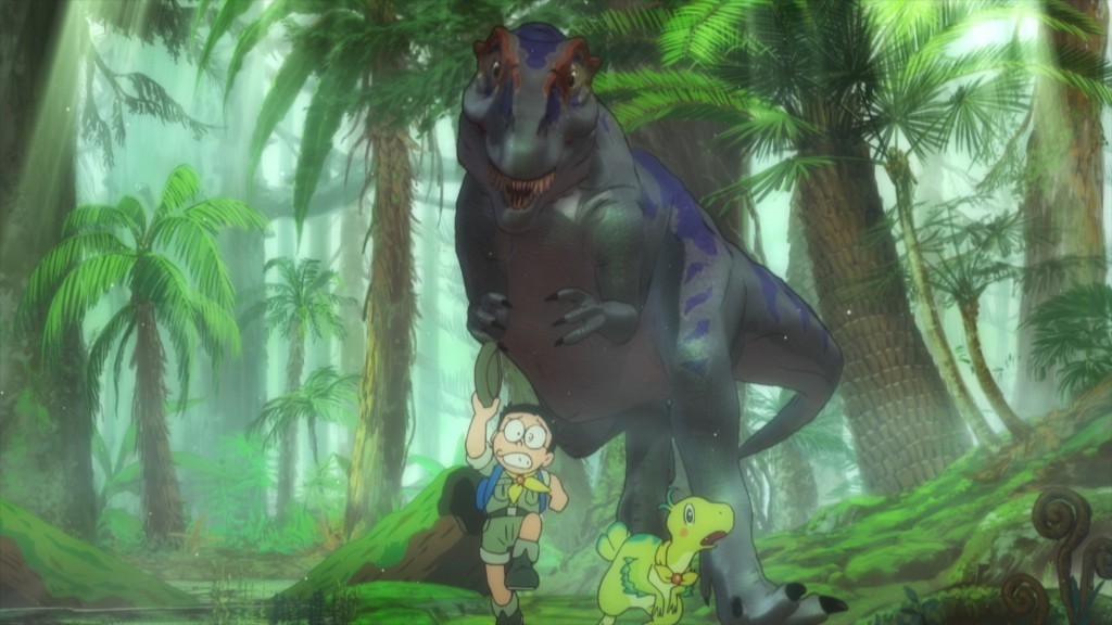 返到白垩纪，大雄仲遇到好凶猛嘅暴龙。