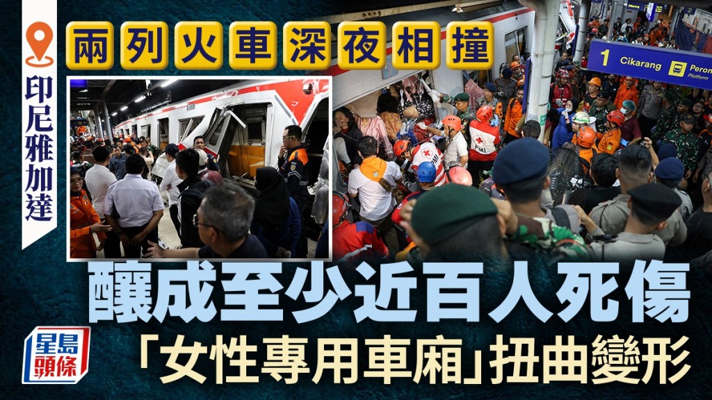 印尼雅加達火車相撞