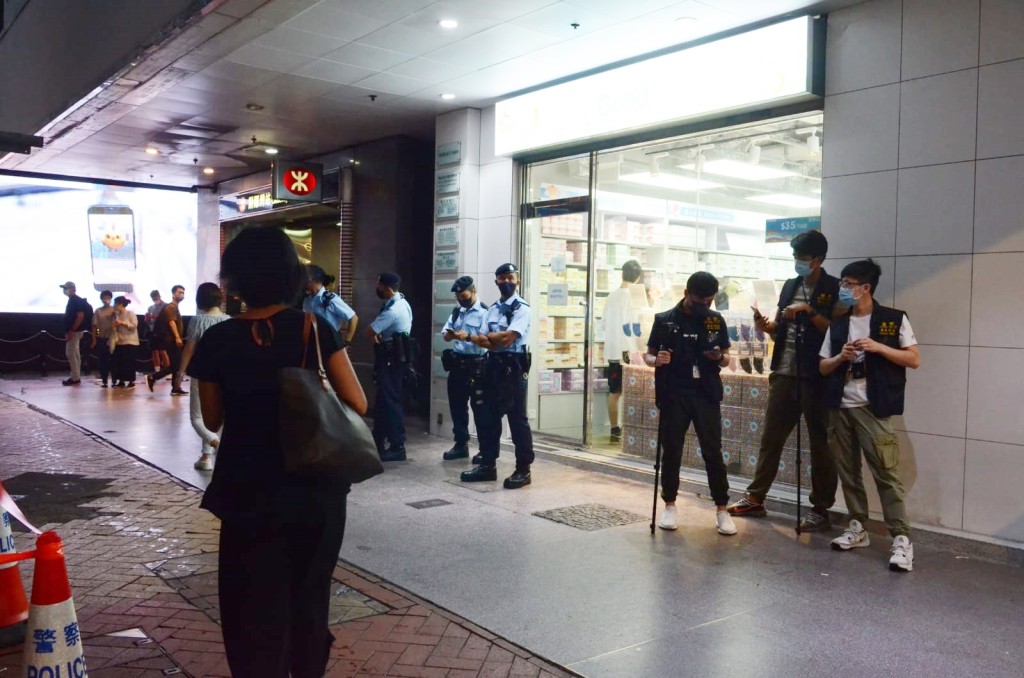 警方在銅鑼灣駐守。