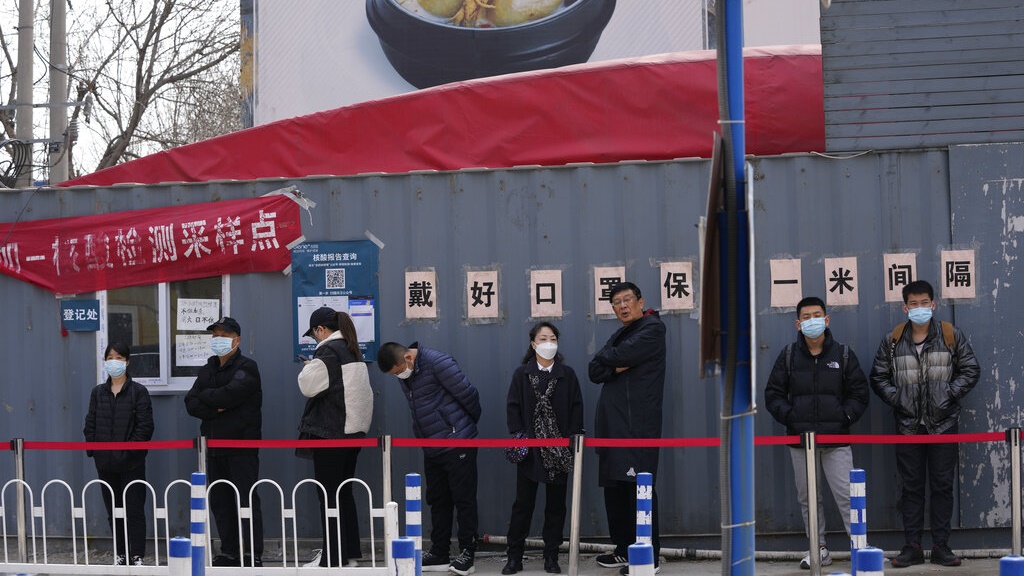 吉林省昨日全省有742宗感染。美聯社圖片