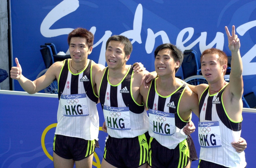 2000年悉尼奧運，香港接力隊4子出賽。 資料圖片 