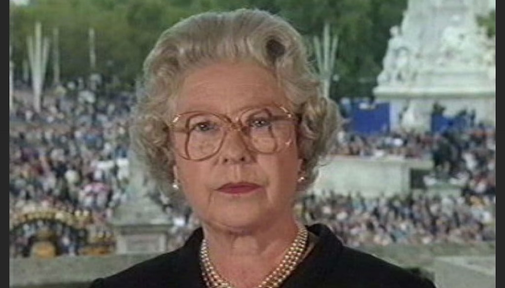 女皇在电视上亲自发言哀悼戴妃。
