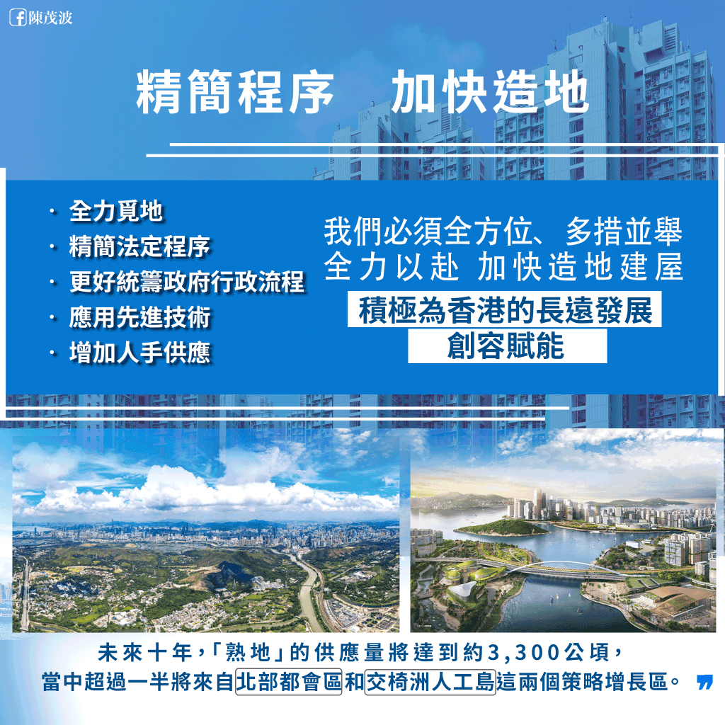 財政司司長陳茂波今日發表網誌，稱土地房屋是政府關乎經濟民生的重要並須迫切處理的課題。資料圖片