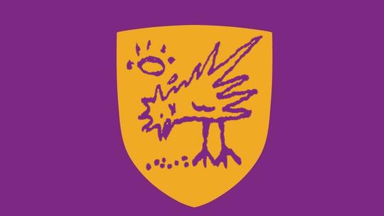 有人將新校徽利用「神鳥鳳凰」圖改圖,以諷刺新設計。(網圖) 有人將新校徽利用「神鳥鳳凰」圖改圖,以諷刺新設計。(網圖)