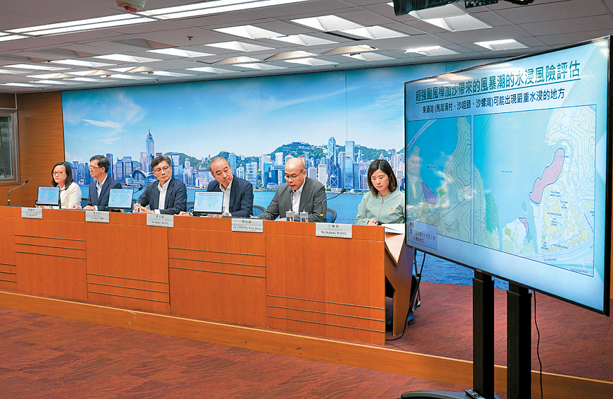 民政事務總署、渠務署及土木工程拓展署昨舉行聯合記者會。